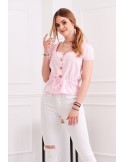 Rosa Bluse mit Knöpfen MP26381 – Online-Shop – Boutique